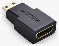 картинка Адаптер-переходник HDMI+miniHDMI UGREEN  розетка – вилка магазин Playme являющийся официальным дистрибьютором в России 